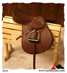 Jumper and hunter saddles made for model horses by Jana Skybova
